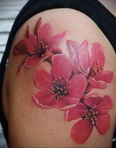 Фото тату цветок закуры 09.02.2020 №001 -sakura tattoo- tattoo-photo.ru