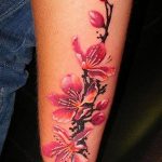 Фото тату цветок закуры 09.02.2020 №024 -sakura tattoo- tattoo-photo.ru