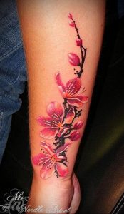 Фото тату цветок закуры 09.02.2020 №024 -sakura tattoo- tattoo-photo.ru