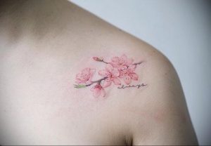 Фото тату цветок закуры 09.02.2020 №031 -sakura tattoo- tattoo-photo.ru
