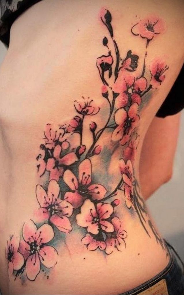 Фото тату цветок закуры 09.02.2020 №032 -sakura tattoo- tattoo-photo.ru