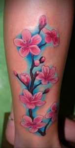 Фото тату цветок закуры 09.02.2020 №049 -sakura tattoo- tattoo-photo.ru