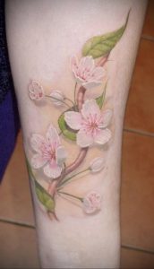Фото тату цветок закуры 09.02.2020 №053 -sakura tattoo- tattoo-photo.ru
