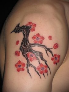 Фото тату цветок закуры 09.02.2020 №059 -sakura tattoo- tattoo-photo.ru
