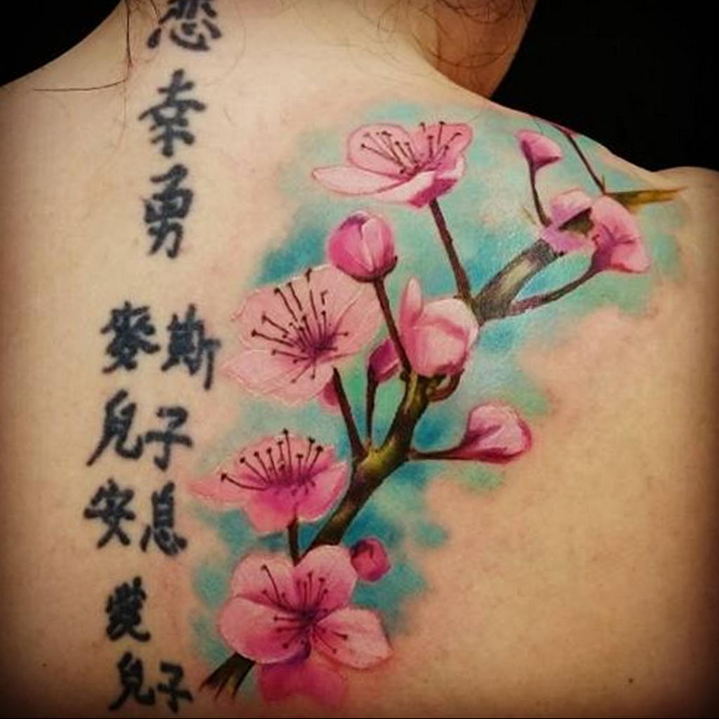 Фото тату цветок закуры 09.02.2020 №060 -sakura tattoo- tattoo-photo.ru