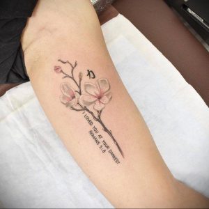 Фото тату цветок закуры 09.02.2020 №061 -sakura tattoo- tattoo-photo.ru