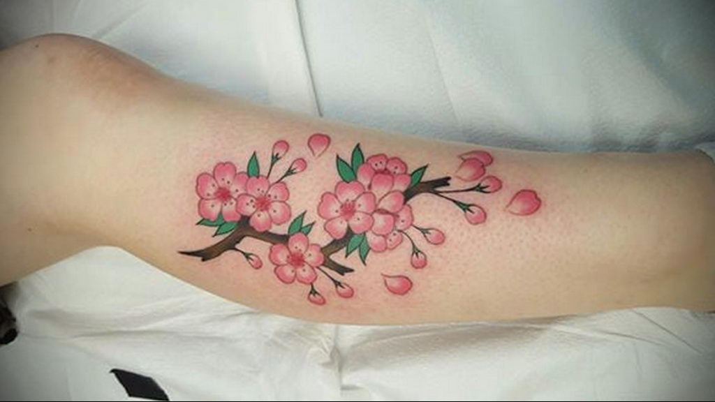 Фото тату цветок закуры 09.02.2020 №074 -sakura tattoo- tattoo-photo.ru