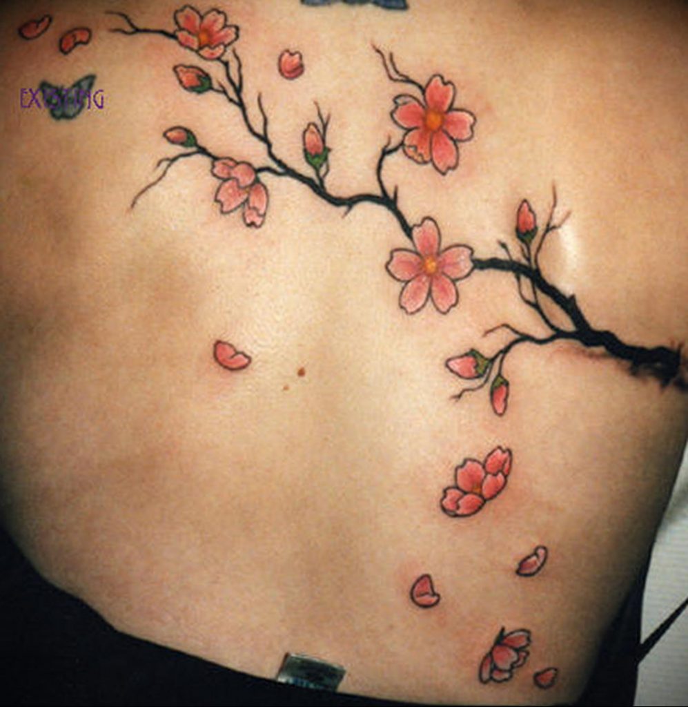 Фото тату цветок закуры 09.02.2020 №082 -sakura tattoo- tattoo-photo.ru