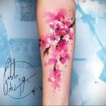 Фото тату цветок закуры 09.02.2020 №090 -sakura tattoo- tattoo-photo.ru