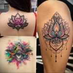 лотос-мандала тату фото пример 04.02.2020 №005 -mandala tattoo- tattoo-photo.ru