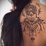 лотос-мандала тату фото пример 04.02.2020 №014 -mandala tattoo- tattoo-photo.ru