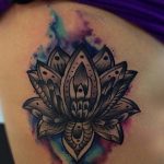 лотос-мандала тату фото пример 04.02.2020 №015 -mandala tattoo- tattoo-photo.ru