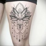 лотос-мандала тату фото пример 04.02.2020 №028 -mandala tattoo- tattoo-photo.ru