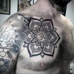 лотос-мандала тату фото пример 04.02.2020 №032 -mandala tattoo- tattoo-photo.ru