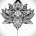 лотос-мандала тату фото пример 04.02.2020 №037 -mandala tattoo- tattoo-photo.ru