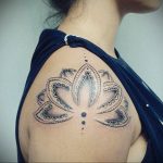 лотос-мандала тату фото пример 04.02.2020 №045 -mandala tattoo- tattoo-photo.ru