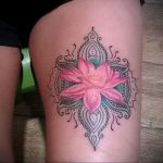 лотос-мандала тату фото пример 04.02.2020 №053 -mandala tattoo- tattoo-photo.ru