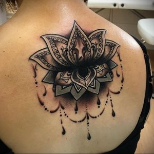 лотос-мандала тату фото пример 04.02.2020 №054 -mandala tattoo- tattoo-photo.ru