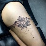 лотос-мандала тату фото пример 04.02.2020 №069 -mandala tattoo- tattoo-photo.ru