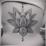 лотос-мандала тату фото пример 04.02.2020 №083 -mandala tattoo- tattoo-photo.ru