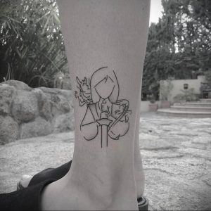 маленькие аниме тату 19.01.2020 №004 -small anime tattoos- tattoo-photo.ru
