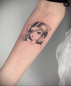 маленькие аниме тату 19.01.2020 №008 -small anime tattoos- tattoo-photo.ru