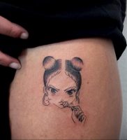 маленькие аниме тату 19.01.2020 №013 -small anime tattoos- tattoo-photo.ru