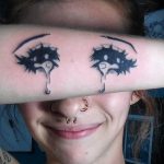 тату аниме глаза 18.01.2020 №001 -anime eyes tattoo- tattoo-photo.ru