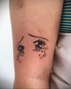 тату аниме глаза 18.01.2020 №005 -anime eyes tattoo- tattoo-photo.ru