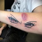 тату аниме глаза 18.01.2020 №007 -anime eyes tattoo- tattoo-photo.ru