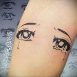 тату аниме глаза 18.01.2020 №018 -anime eyes tattoo- tattoo-photo.ru