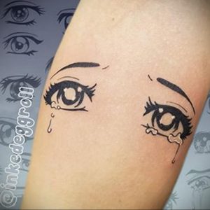 тату аниме глаза 18.01.2020 №018 -anime eyes tattoo- tattoo-photo.ru