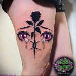 тату аниме глаза 18.01.2020 №044 -anime eyes tattoo- tattoo-photo.ru