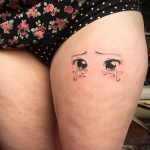 тату аниме глаза 18.01.2020 №048 -anime eyes tattoo- tattoo-photo.ru