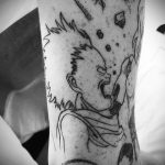 тату аниме черно белые 19.01.2020 №009 -anime tattoo black and white- tattoo-photo.ru