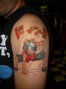 тату в стиле аниме 18.01.2020 №076 -anime style tattoo- tattoo-photo.ru