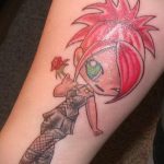 тату девочка аниме 18.01.2020 №002 -anime girl tattoo- tattoo-photo.ru