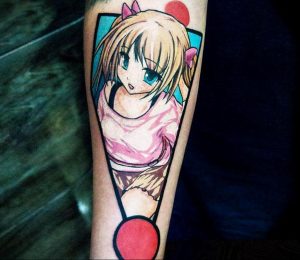 тату девочка аниме 18.01.2020 №004 -anime girl tattoo- tattoo-photo.ru