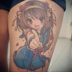 тату девочка аниме 18.01.2020 №009 -anime girl tattoo- tattoo-photo.ru