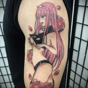 тату девочка аниме 18.01.2020 №011 -anime girl tattoo- tattoo-photo.ru