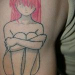 тату девочка аниме 18.01.2020 №014 -anime girl tattoo- tattoo-photo.ru