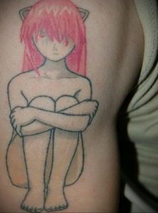 тату девочка аниме 18.01.2020 №014 -anime girl tattoo- tattoo-photo.ru