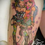 тату девочка аниме 18.01.2020 №015 -anime girl tattoo- tattoo-photo.ru