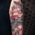 тату девочка аниме 18.01.2020 №016 -anime girl tattoo- tattoo-photo.ru