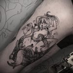 тату девочка аниме 18.01.2020 №019 -anime girl tattoo- tattoo-photo.ru