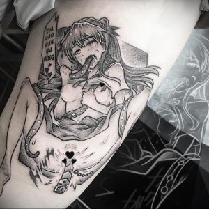 тату девочка аниме 18.01.2020 №020 -anime girl tattoo- tattoo-photo.ru