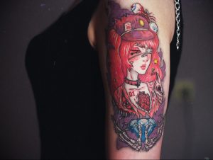 тату девочка аниме 18.01.2020 №028 -anime girl tattoo- tattoo-photo.ru