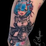 тату девочка аниме 18.01.2020 №033 -anime girl tattoo- tattoo-photo.ru