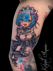 тату девочка аниме 18.01.2020 №033 -anime girl tattoo- tattoo-photo.ru