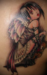тату девочка аниме 18.01.2020 №035 -anime girl tattoo- tattoo-photo.ru